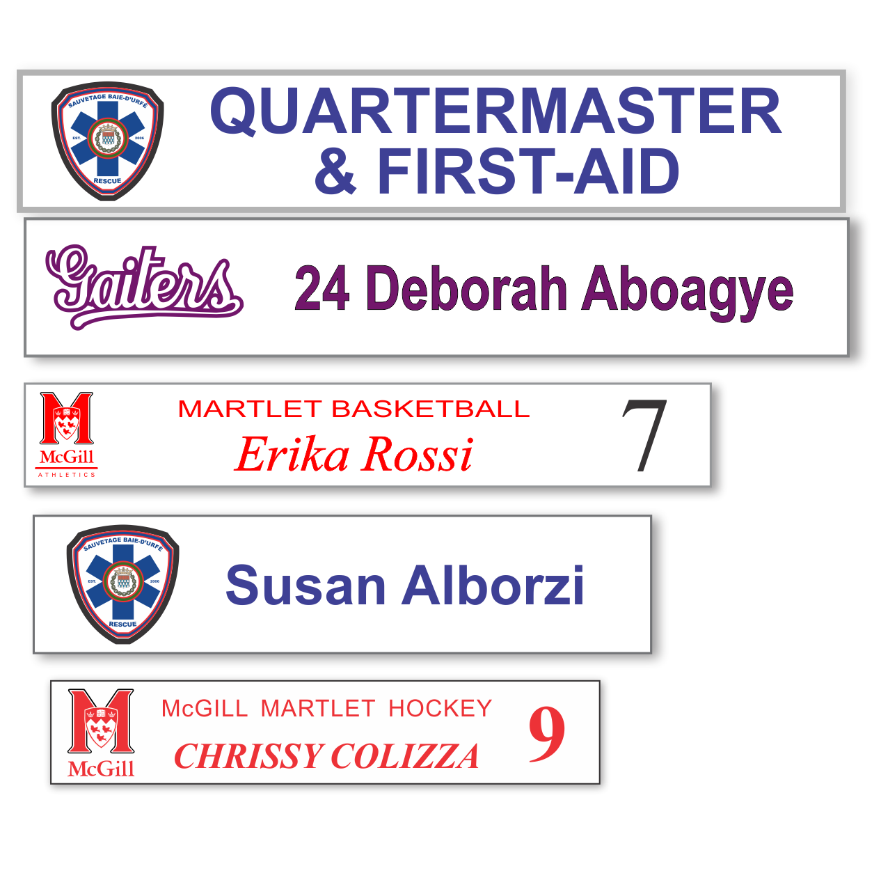 Nameplates spcsigns
